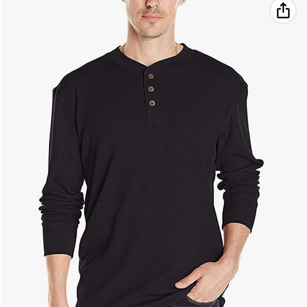 WRANGLER Authentics, Henley Sweater, Black, NWT, Men’s Size 2XL
